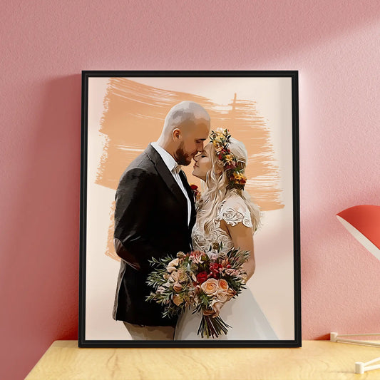 Bryllup portrett i Digital-tegning